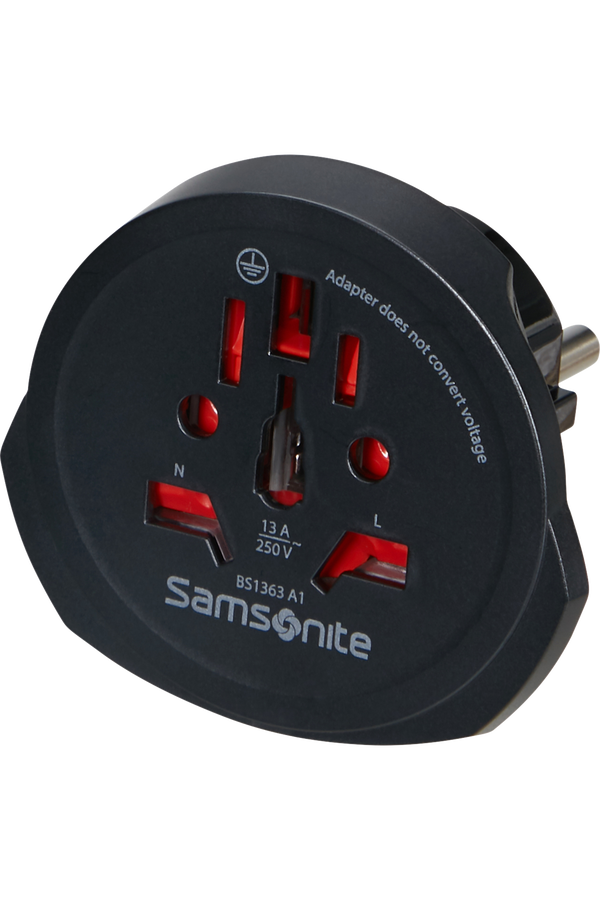 Samsonite Travel Accessories World to Europe Adaptor Black